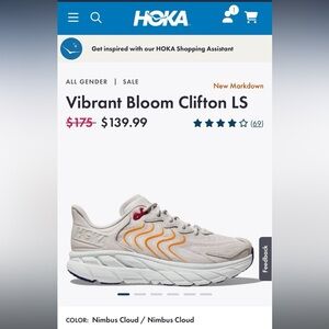 HOKA Vibrant Bloom Clifton LS Shoes